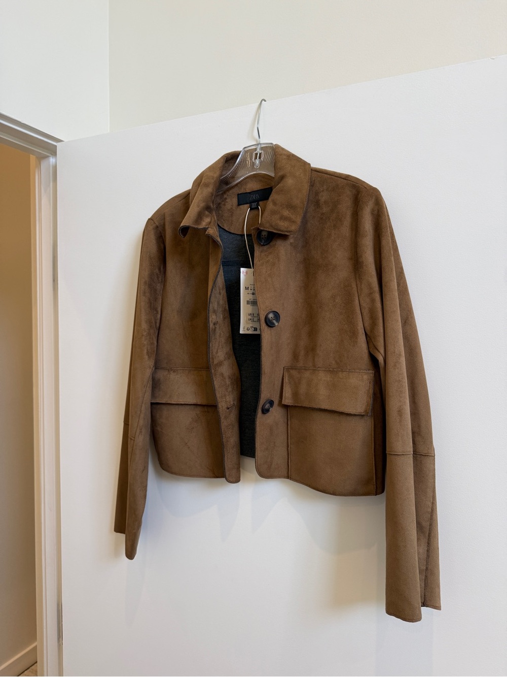 Zara Faux Suede Jacket NWT - Picture 2 of 3